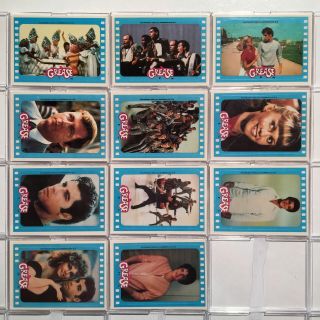 Grease Movie Series 1 Stickers Vintage Card Set 11 Sticker Cards Topps 1978