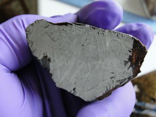 Trenton,  Wisconsin Iiiab Medium Octahedrite 207 Gram End Cut Meteorite