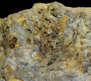 Mw: Native GOLD and Tellurium in Quartz - Katie Mine,  Basin,  Montana - 4