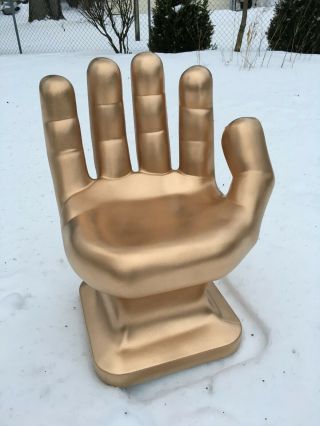 Giant Metallic Gold Hand Shaped Chair 32 " Adult Size 70 