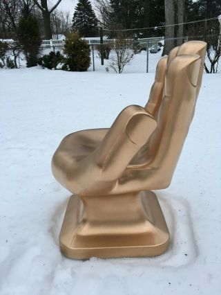 GIANT Metallic Gold HAND SHAPED CHAIR 32 