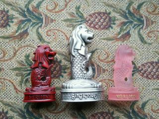 3 Singapore Merlion Souvenirs