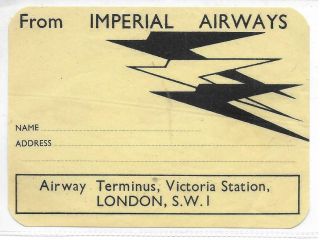 Imperial Airways Label