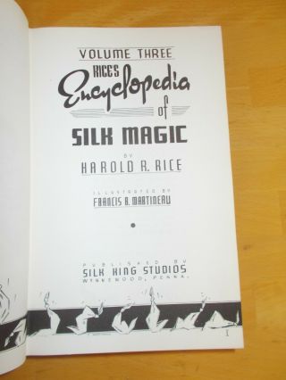 Rice ' s Encyclopedia of Silk Magic Three Volume Hardback Set 5