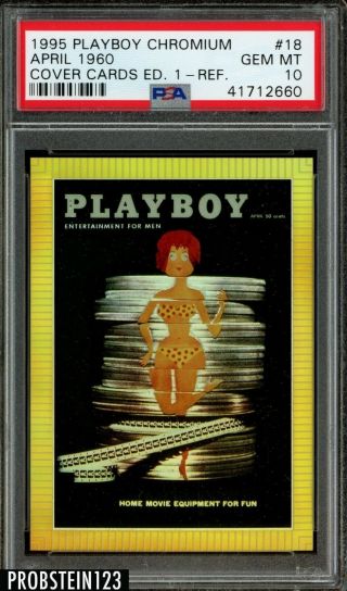 1995 Playboy Cover Edition 1 Chromium Refractor 18 April 1960 Psa 10 Pop 1