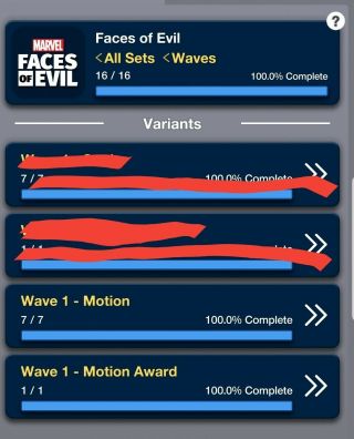 Topps Marvel Collect Faces Of Evil Foe Motion Wave 1 With Award Digital