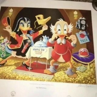 Carl Barks Disney Uncle Scrooge Art - I Wonder What My Fortune Cookie Says