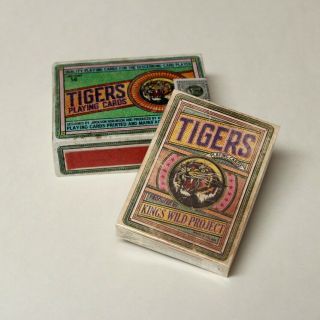 Limited Edition 1/1000 Kings Wild Tigers Playing Cards. ,