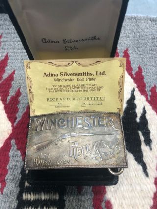 Winchester Buckle Sterling Silver 1974