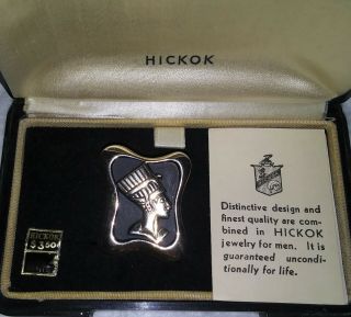 Vintage Hickok Bakelite Jewelry Box And Hickok Bolo Tie Slide/clasp