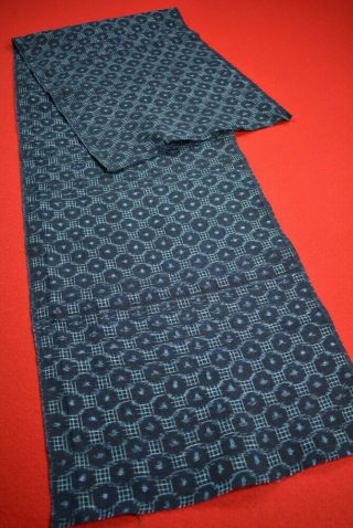 Yy53/95 Vintage Japanese Fabric Cotton Antique Boro Patch Indigo Blue Kasuri 54 "
