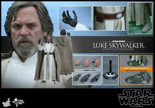 Hot Toys Sideshow Star Wars Force Awakens Luke Skywalker Mms390 1/6 Scale