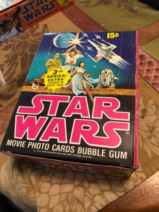 Star Wars 1977 Series 3 Box - 36 Wax Packs.