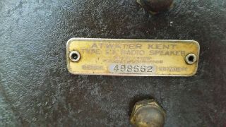 Antique Atwater Kent Model Type E3 Radio Speaker 1920s - 30s Steam Punk 5