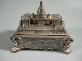 Antique Silverplate Box Capitol Washington Dc