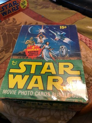 Star Wars 1977 Series 4 Box - With Seal.  36 Wax Packs.  Plus Extra Box