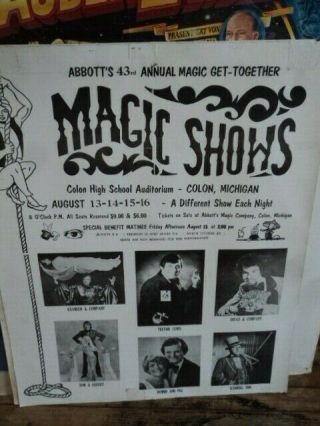 Vintage Abbott Magic Gettogether Poster 43rd Annual