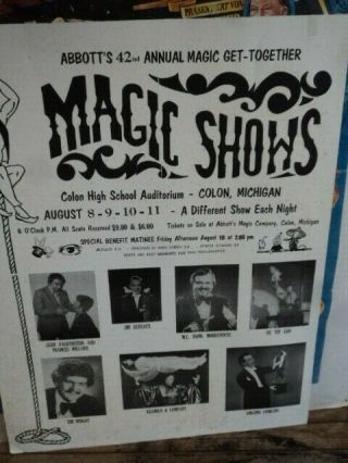 Vintage Abbott Magic Gettogether Poster 42nd Annual