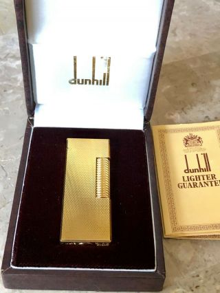 Dunhill Rollagas Barley Pattern Gold Plated 