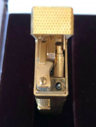 Dunhill Rollagas Barley Pattern Gold Plated ' 70 Lighter Serviced 5