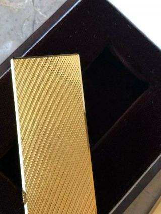 Dunhill Rollagas Barley Pattern Gold Plated ' 70 Lighter Serviced 9
