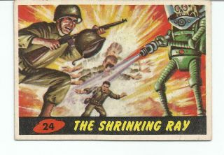 1962 Topps Bubbles Mars Attacks Card 24 The Shrinking Ray Vg/vg,