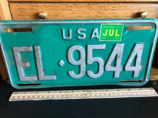 Vintage 1973 Us Army Forces Military Vehicle License Plate Germany Car Old