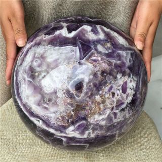19.  9kg Natural Dreamy Amethyst Sphere Quartz Crystal Ball Healing HOT2883 3
