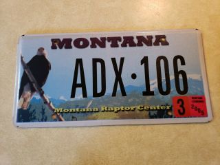 Montana Raptor Center License Plate