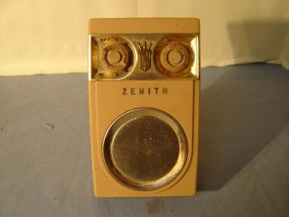 Vintage Zenith Owl Eyes Royal 500 Tubeless Transistor Portable Radio Estate Find