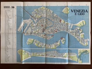 Vintage Map Of Venice,  Italy