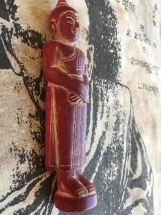 red colored stone Buddha statues from Kru Hot carving 7