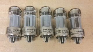 Five Tung Sol 7236 5998 - Old Ham Radio Tube Power Supply Audio Amp
