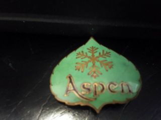 Vintage Aspen Ski Resort Pin 1960 