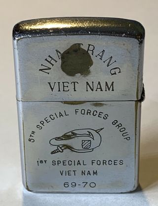 1968 Zippo 5th Special Forces Group 1st Special Forces Nha Trang Green Beret