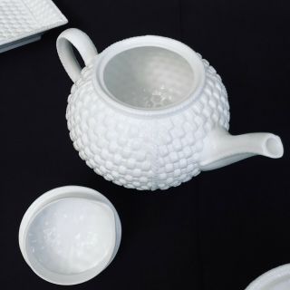 Tiffany & Co Weave Fine English Bone China Exclusive 10pc Tea Serving Set For 2 5