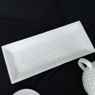 Tiffany & Co Weave Fine English Bone China Exclusive 10pc Tea Serving Set For 2 6