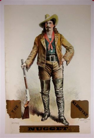 1898 Buffalo Bill Wild West Chromolithograph Advertising Poster For Samuel Cody