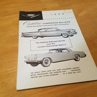 1956 Cadillac Comparison Pamphlet
