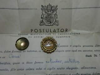 ✝ Reliquary Relic 1st Class St.  Pope Pius X Parish,  Document