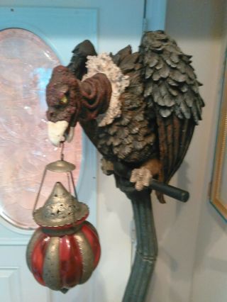 ULTRA RARE DEPARTMENT 56 VULTURE CROOKED LAMP POST HALLOWEEN 72 