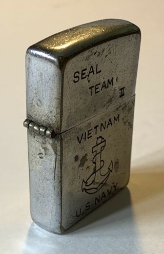 1969 Zippo Lighter Vietnam US Navy Seal Team II Can Tho EOD Its for me 3