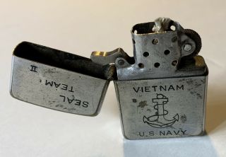 1969 Zippo Lighter Vietnam US Navy Seal Team II Can Tho EOD Its for me 4