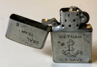 1969 Zippo Lighter Vietnam US Navy Seal Team II Can Tho EOD Its for me 6