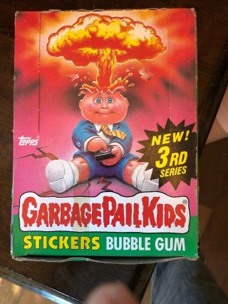 Garbage Pail Kids 3rd Series 1986 Full Wax Box 48 Stickers Packs