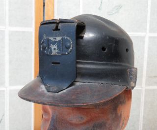 Antique Vtg.  1938 Coal Mining Helmet - Coal Miner T.  R.  Jones Co.  Willks - Barre,  Pa