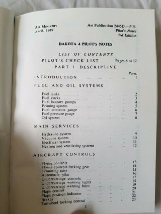 DAKOTA PILOT ' S NOTES for a DAKOTA MARK 4.  DATED APRIL 1949 4