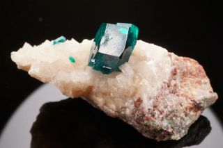 Dioptase & Calcite Crystal TSUMEB,  NAMIBIA 5