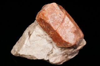Classic Willemite Var.  Troostite Crystal On Calcite Sterling Hill,  Jersey