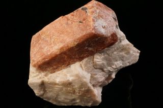 CLASSIC Willemite var.  Troostite Crystal on Calcite STERLING HILL,  JERSEY 9